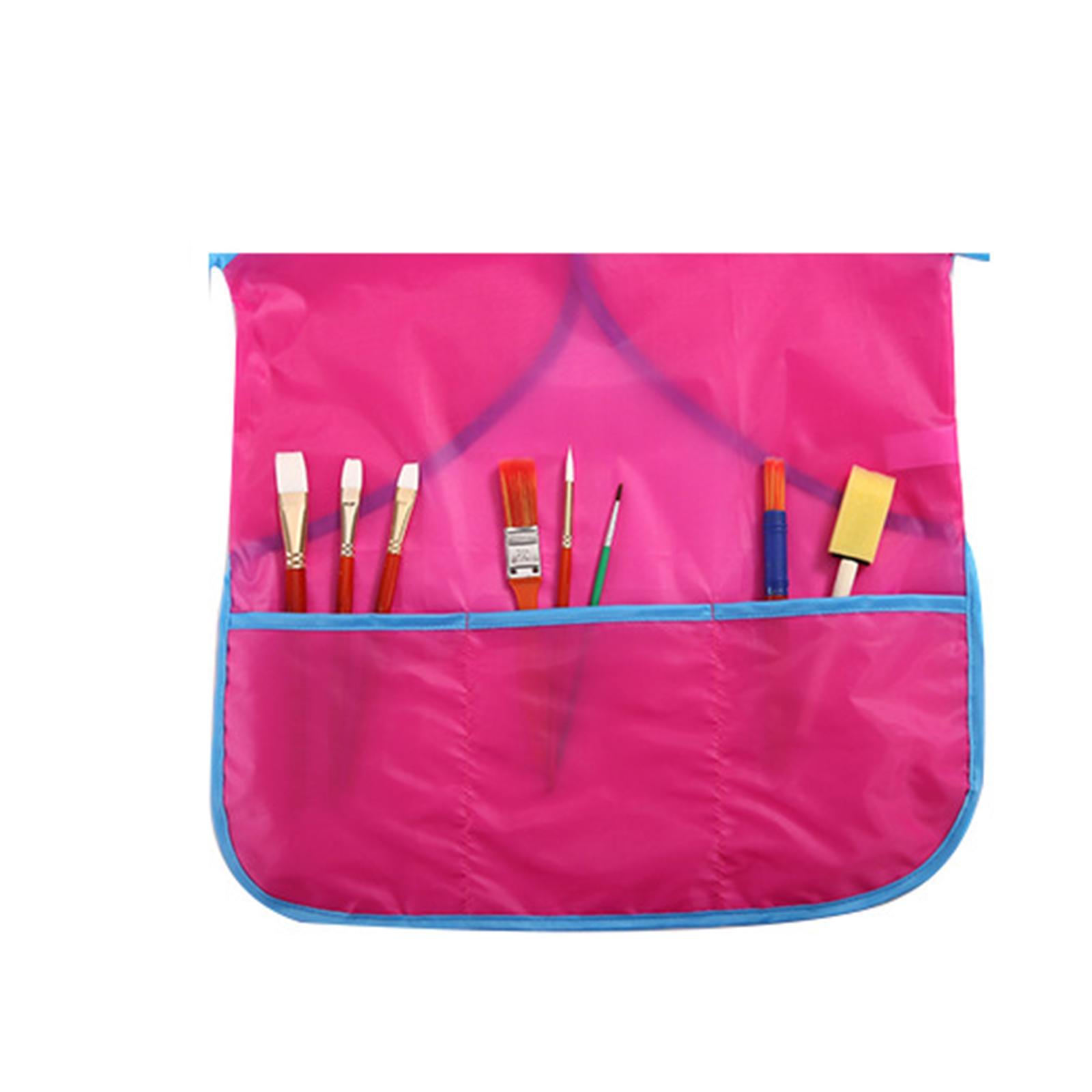 Washable Children Baking Eating Smock with 3 Pocket for Baby Toddler Infant