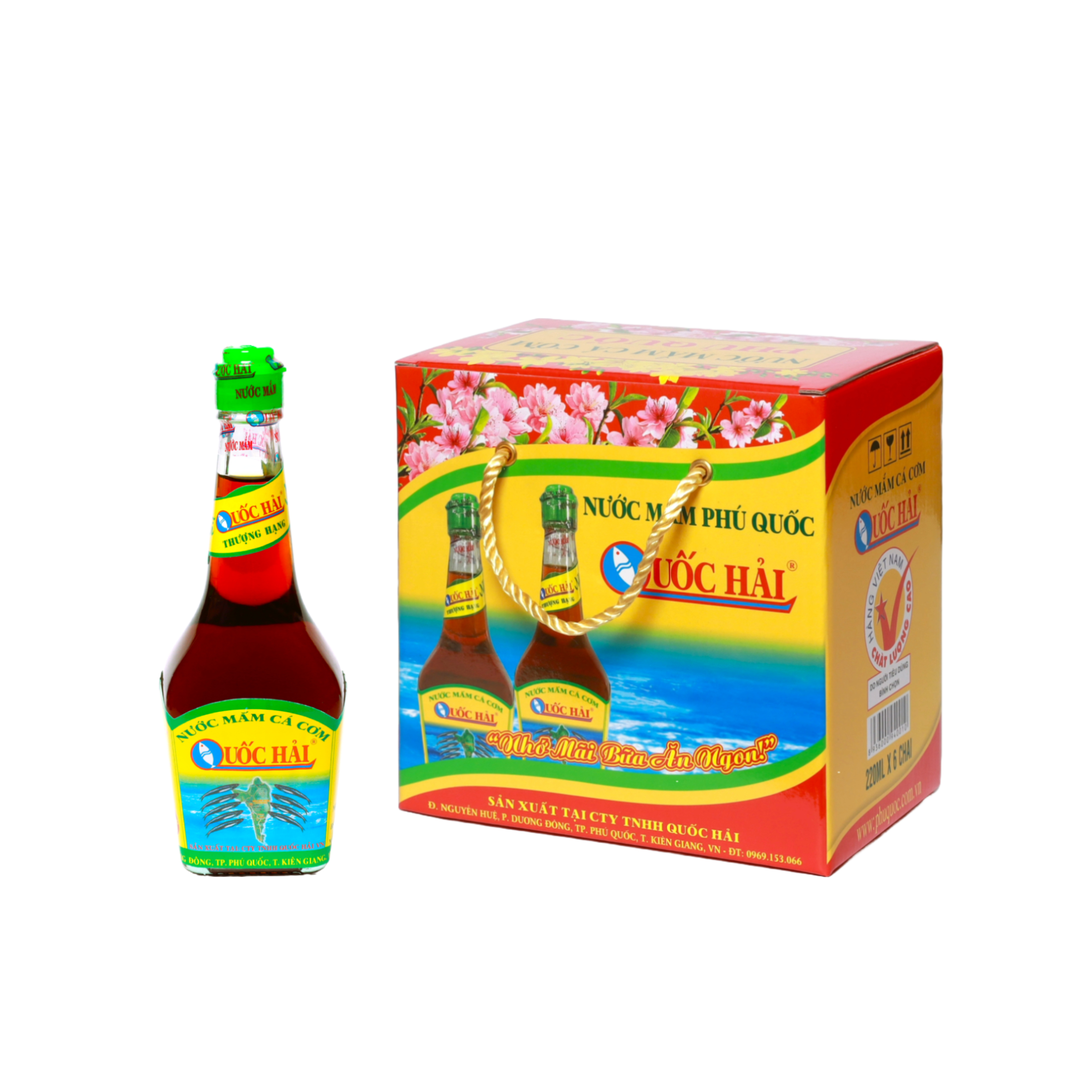 Nước mắm Phú Quốc - Quốc Hải Thượng Hạng - Hộp 6 chai 220ml