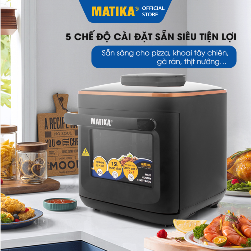 Nồi Chiên Hơi Nước MATIKA 15l MTK-9315, Hàng Chính Hãng