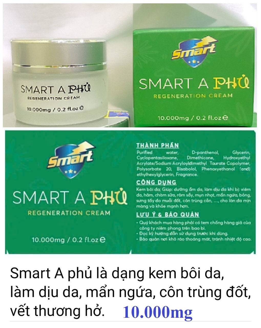 SmartA Phủ Vết Thương làm dịu da, giúp dưỡng ẩm da, làm dịu da khi bị viêm da, vết thương- Lựa chọn vì sức khoẻ Gia Đình