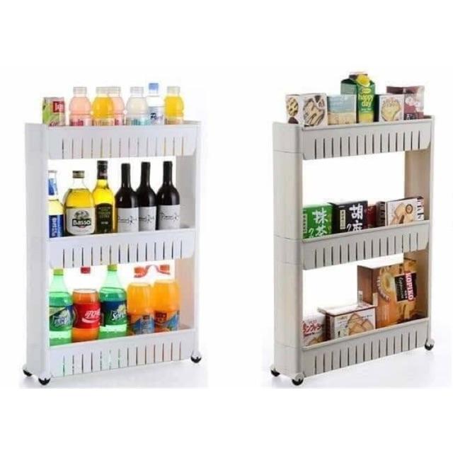 Kệ để gia vị, để đồ 3 tầng có bánh xe
