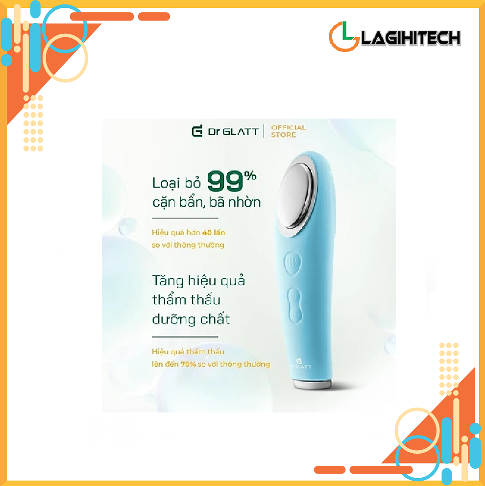 Máy rửa mặt và đẩy tinh chất Dua Fit Pro, 4 trong 1, hàng chính hãng Dr Glatt, thương hiệu Đức