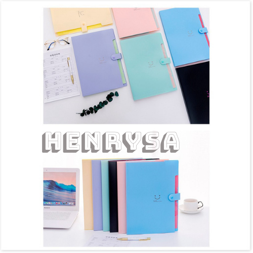 Túi đựng giấy A4/Bìa đựng hồ sơ/Tập đựng tài liệu hình mặt cười 32.5x14cm - HENRYSA