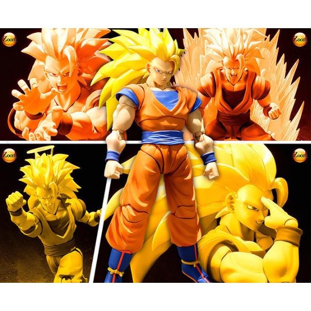 Mô hình khớp Dragon Ball Goku Super Saiyan 3 tóc vàng xấp xỉ 16cm