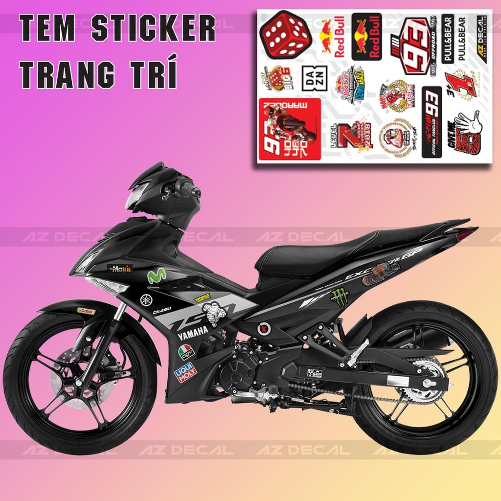 Sticker Dán Xe Chủ Đề Marquez | Trang Trí Xe Máy, Xe Điện, Nón Bảo Hiểm, Laptop, Điện Thoại