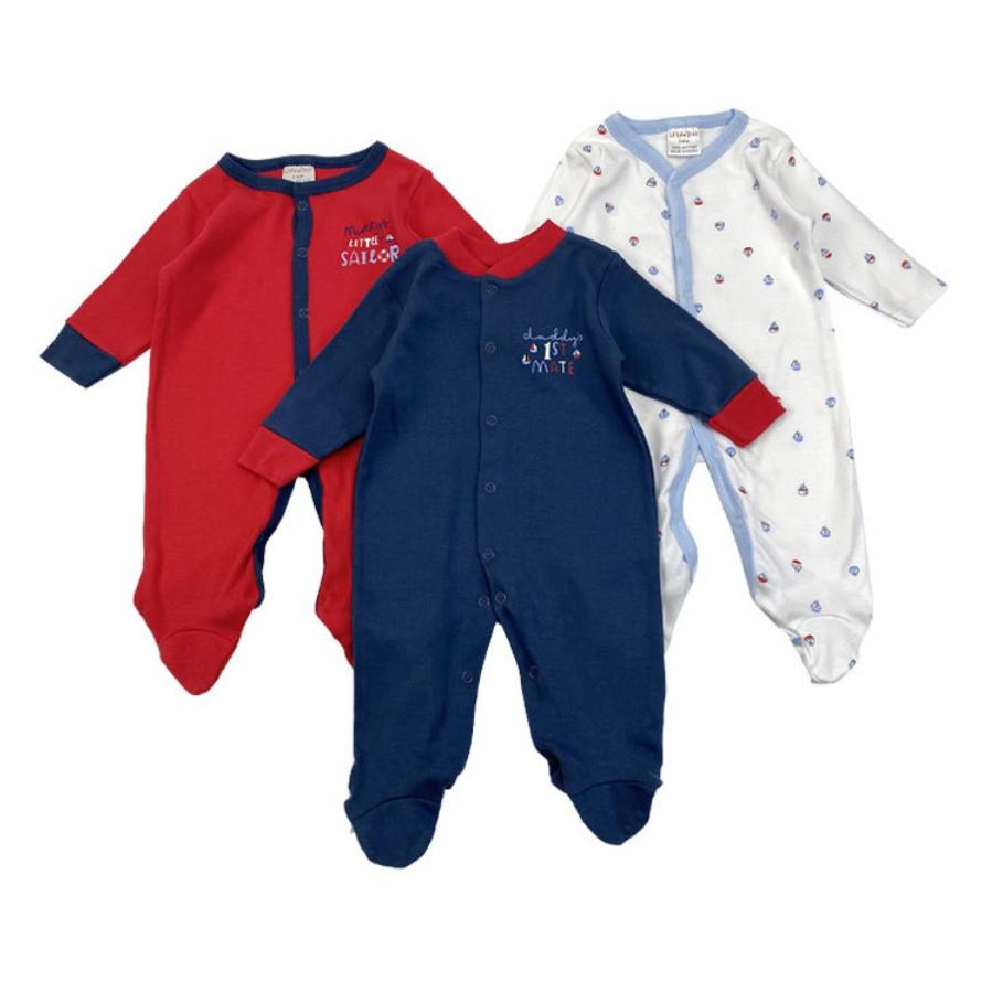 Set 3c Body liền tất Little Duck bé trai MẪU MỚI