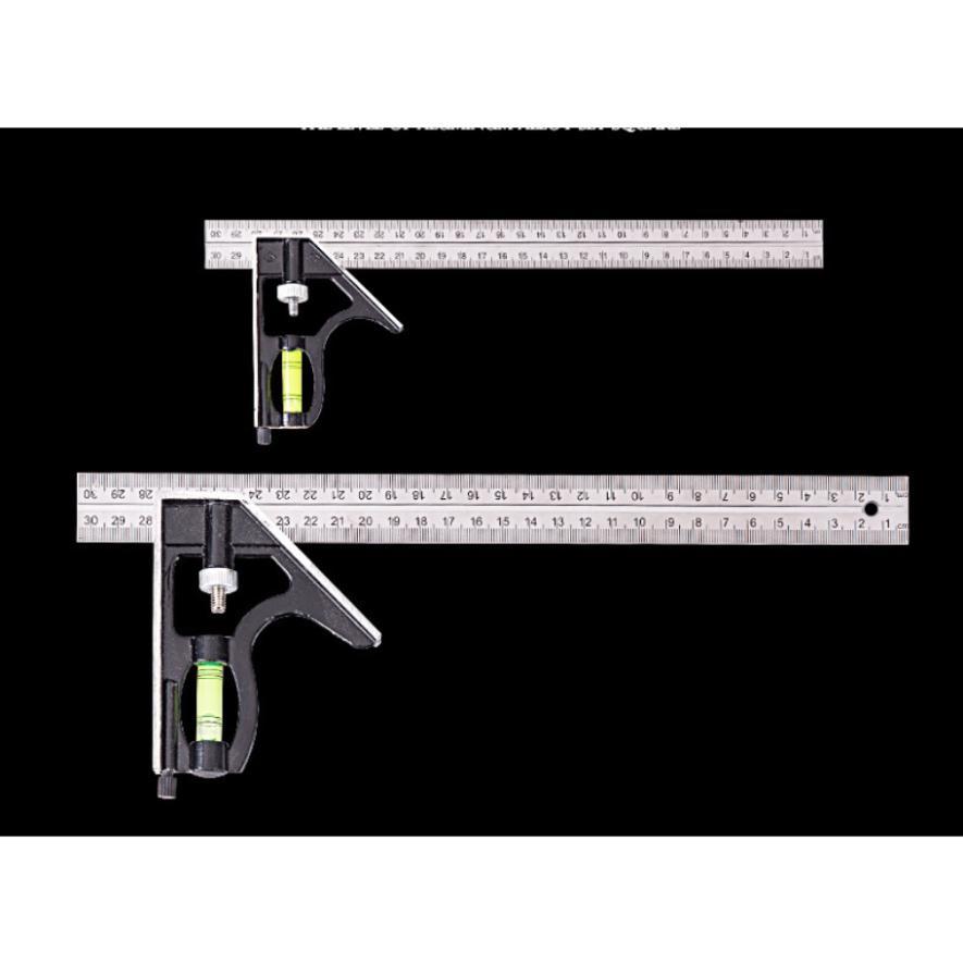 Thước ke góc vuông góc 45 độ đa năng 30cm dùng đo độ sâu, canh thẳng, canh góc