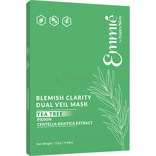 Mặt nạ tràm trà Emmié By Happyskin Tea Tree + Centella Asiatica Extract (5 miếng) - Hàng chính hãng