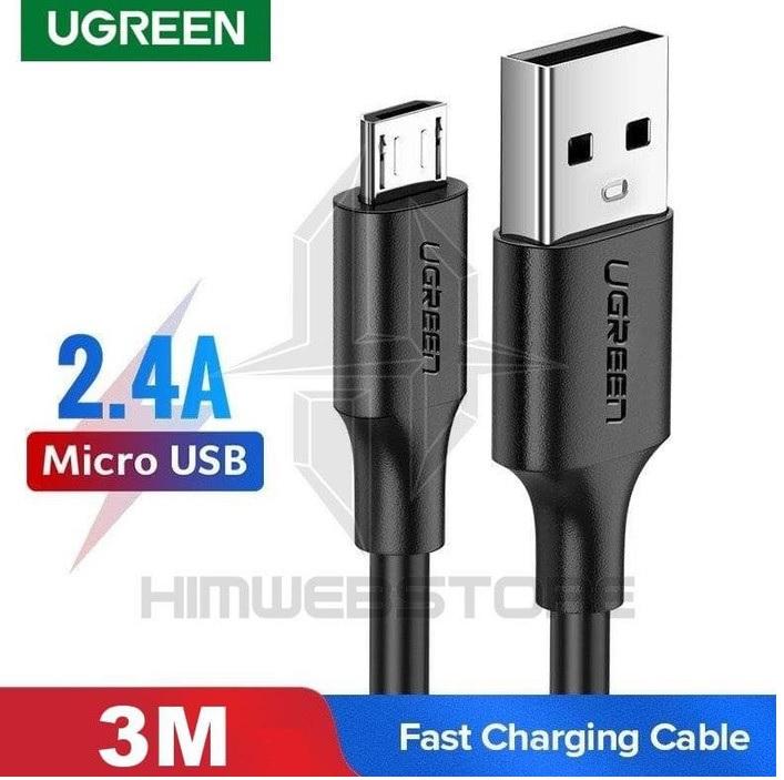 Ugreen UG60827us289TK 3M màu đen cáp Micro Usb 2.0 mạ nickel chống nhiễu - HÀNG CHÍNH HÃNG