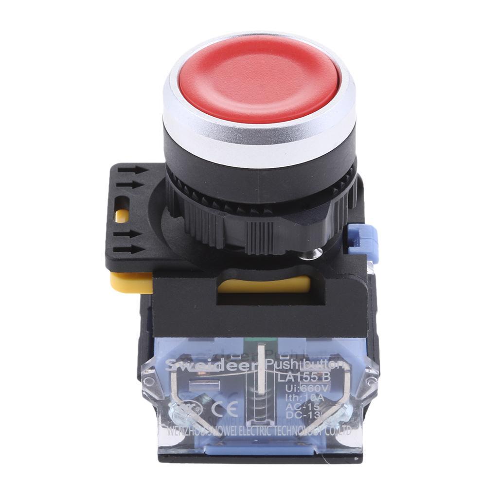 New 660V 10A Self-Locking Push Button Switch 22mm Mounting IP54 Waterproof