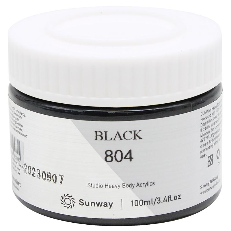 Tuýp Màu Vẽ Acrylic 100 ml - Sunway No.804 - Black