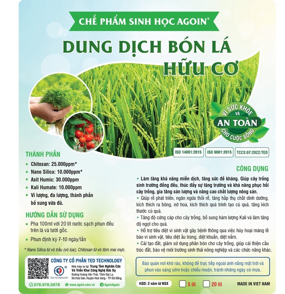 Dung Dịch Bón Lá Hữu Cơ Bổ Kali Cho Cây Trồng Thúc Đẩy Sự Tăng Trưởng Kích Thích Ra Bông, Nở Hoa