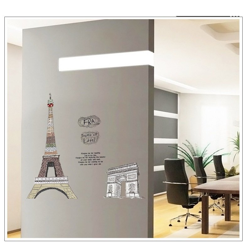 Decal dán tường Paris tráng lệ - trang trí sang trọng