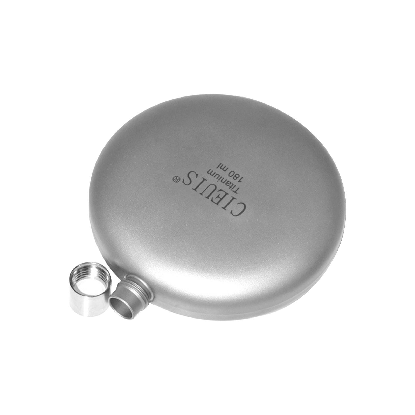 Titanium Hip Mini Portable 180ml Drinking Cup Pot Drink Bottle for Hiking