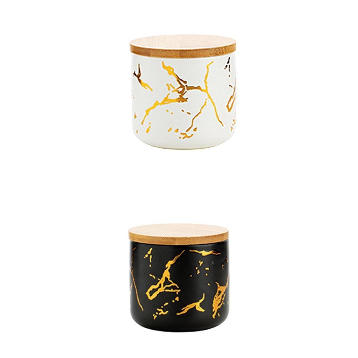 2pcs Modern Ceramic Sugar Bowl Airtight Lids Sugar Dispenser for Kitchen