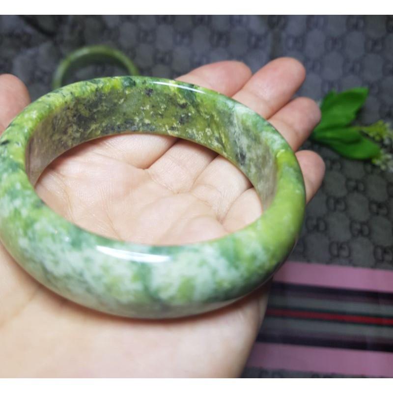 Freeship 99k TQ_Vòng Đá Serpentine Màu Xanh Nhạt 08