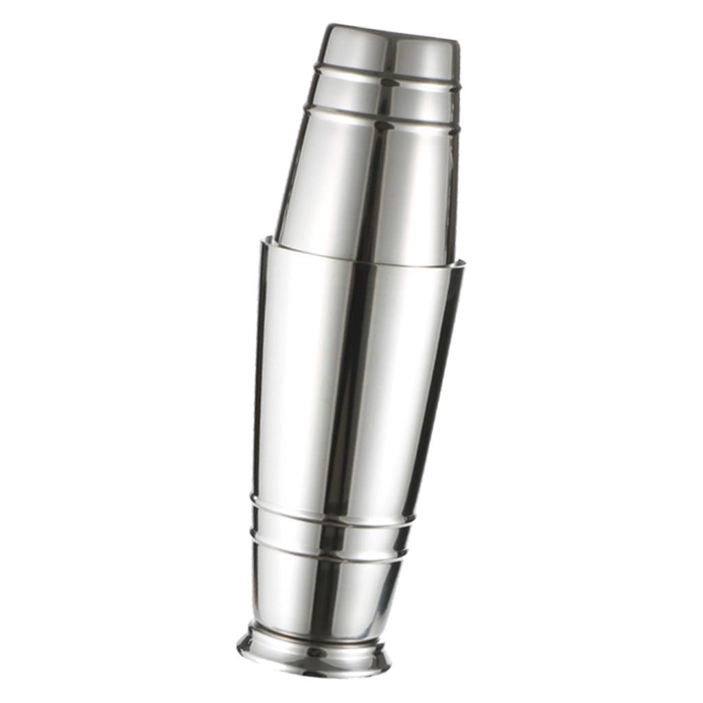 Cocktail Shaker Set Two-Piece Pro Boston Shaker Martini Drink Shaker Silvery