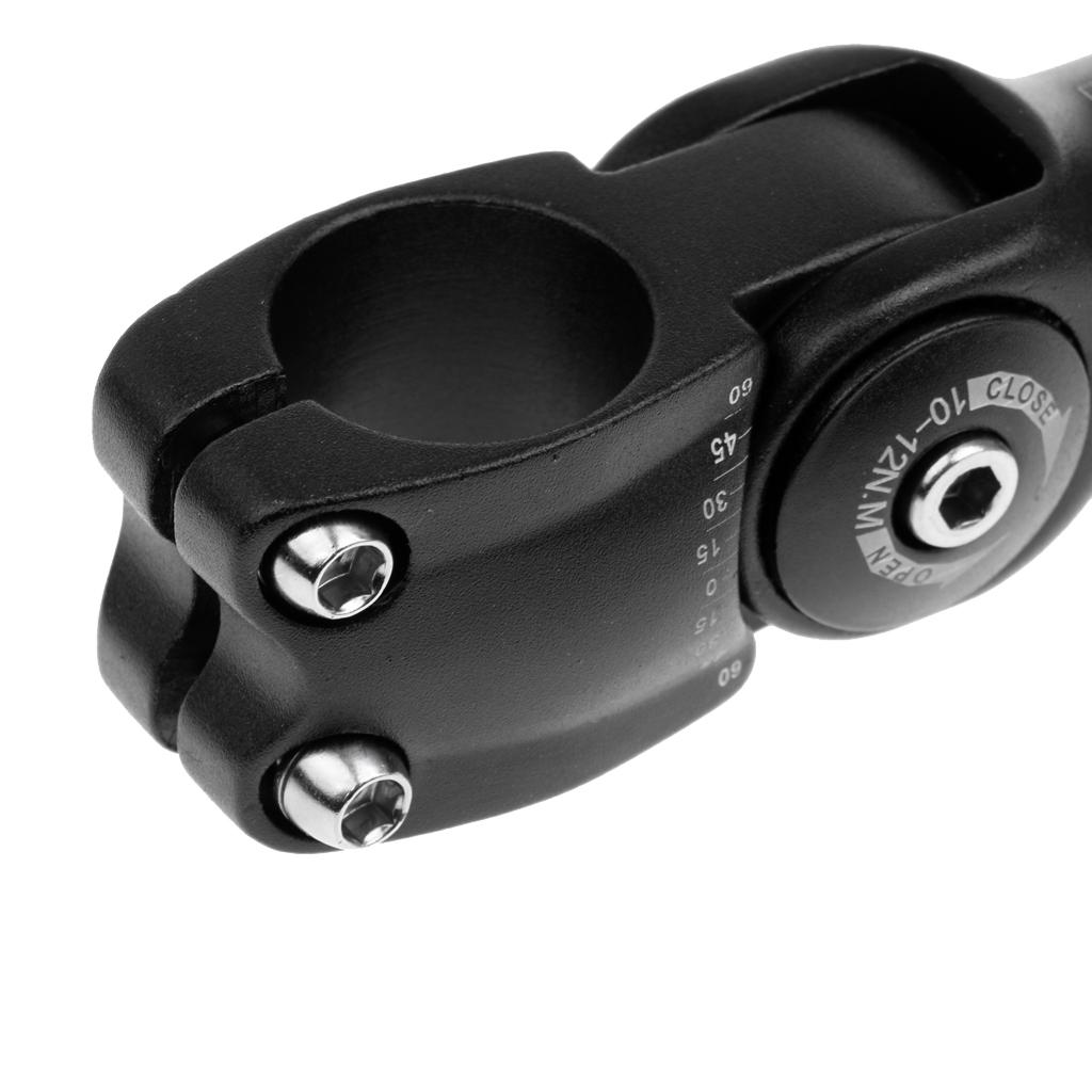 25.4mm Handlebar Stem 60 ° Angle Adjustable MTB Bicycle Handlebar Stem -Black