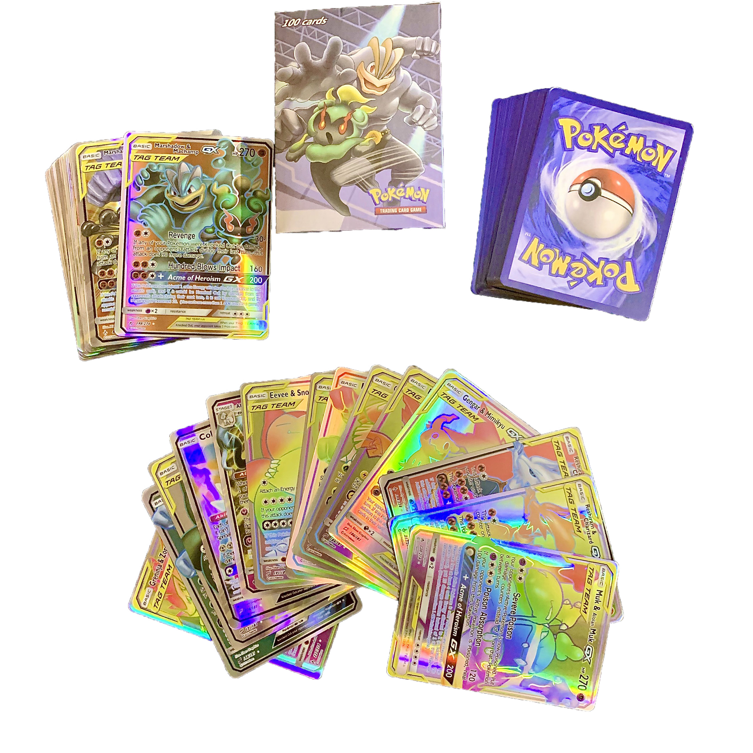 Bộ Thẻ Bài Chơi Pokemon 100 Thẻ Gx Chơi Đối Kháng New Đẹp