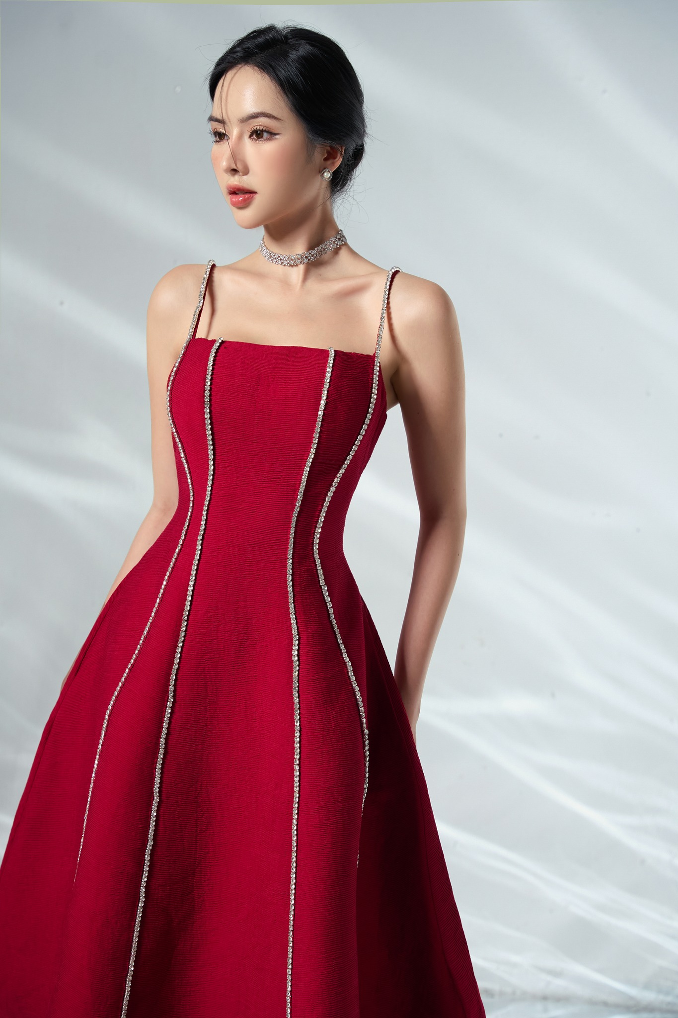 OLV - Đầm Jena Rhinestone Detail Dress