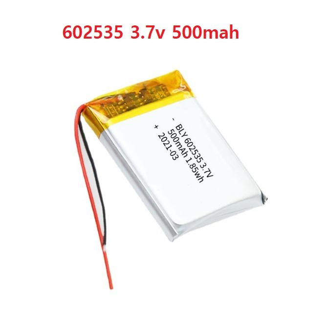 Pin Sạc Lithium Polymer 3.7V 500mah 602535 Cho tai nghe,loa Mp3 MP4 MP5 GPS PSP Bluetooth hàng mới