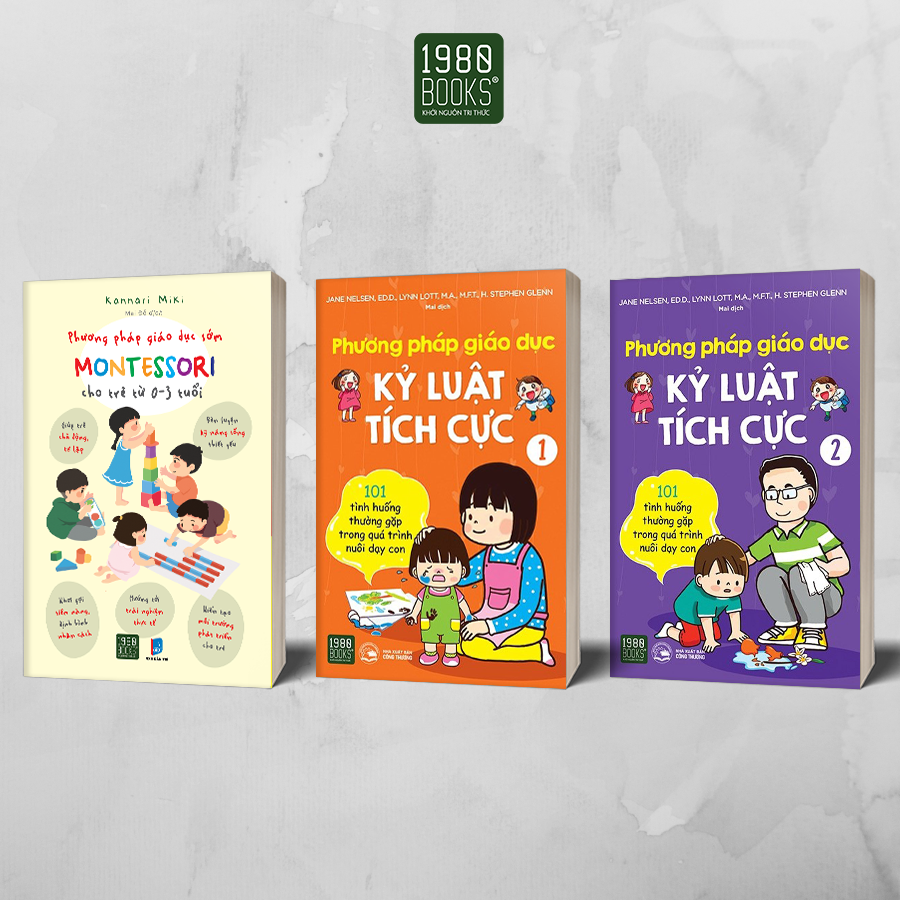 Sách - Combo 3 cuốn Montessori 0-3 + Phương pháp giáo dục kỷ luật tích cực 1,2 - 1980Books