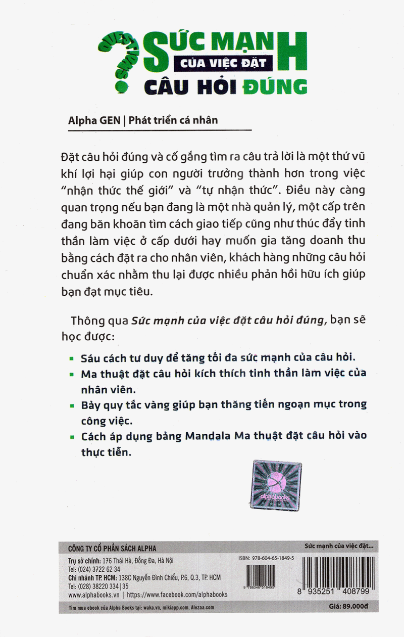 Sức Mạnh Của Việc Đặt Câu Hỏi Đúng