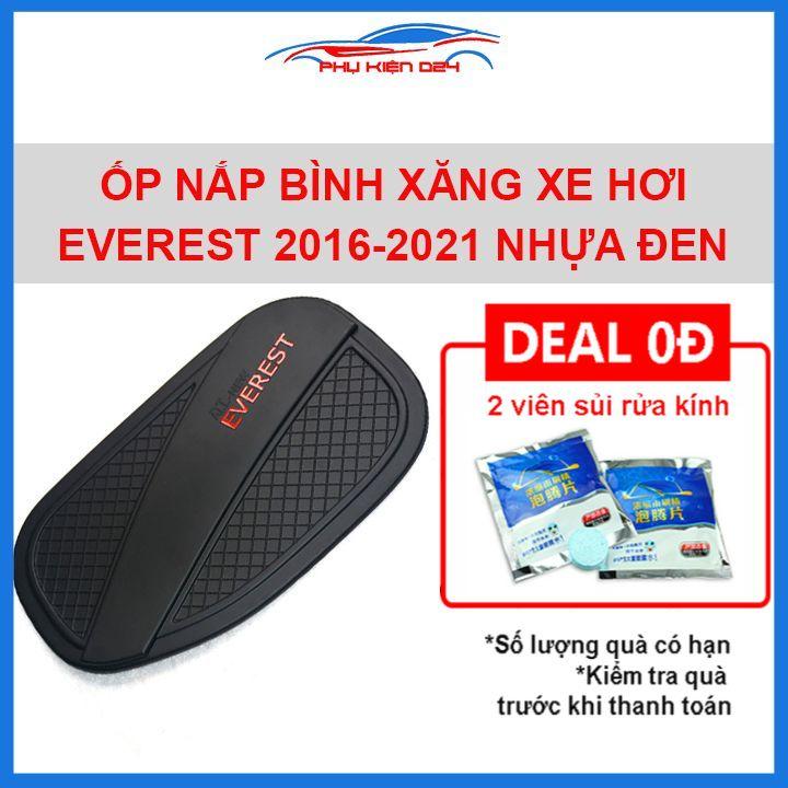 Ốp nắp bình xăng Everest 2016-2017-2018-2019-2020-2021 nhựa đen chống trầy trang trí ô tô