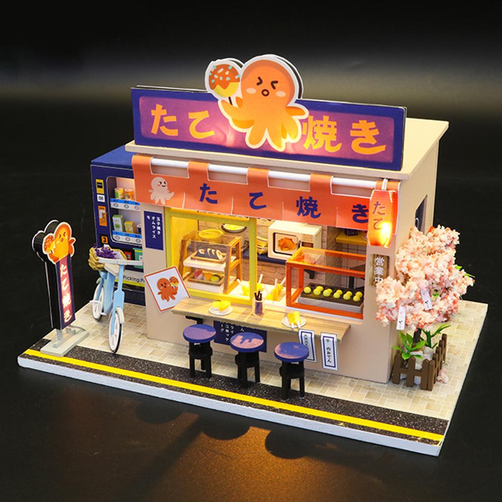 Handicraft Mini Dollhouse Kit Creative Room No Dust Cover For Kids Birthday Gift
