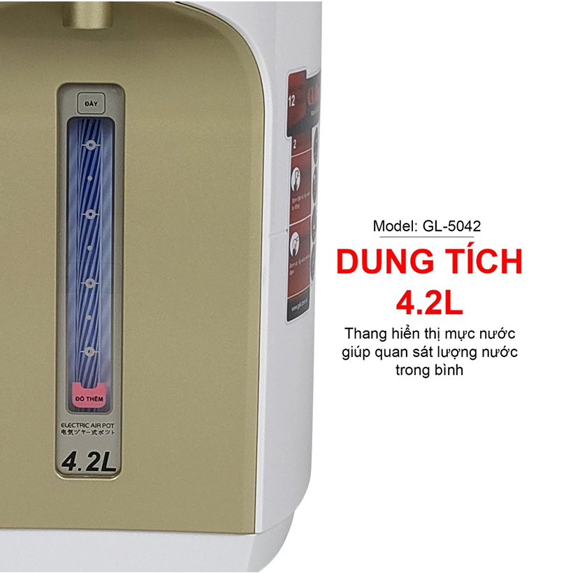 Bình thủy điện 4.2 lít Gali GL-5042 - Hàng chính hãng