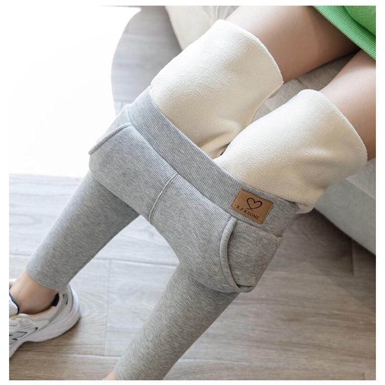 Quần Legging Tăm Lót Lông Siêu Ấm Cạp Tim