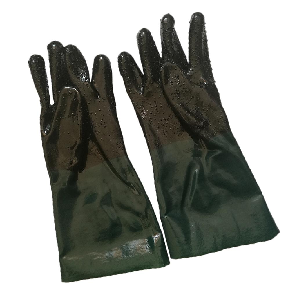 One Pair of Protective Working Gloves for Sand Blaster Blast Cabinet 35cm