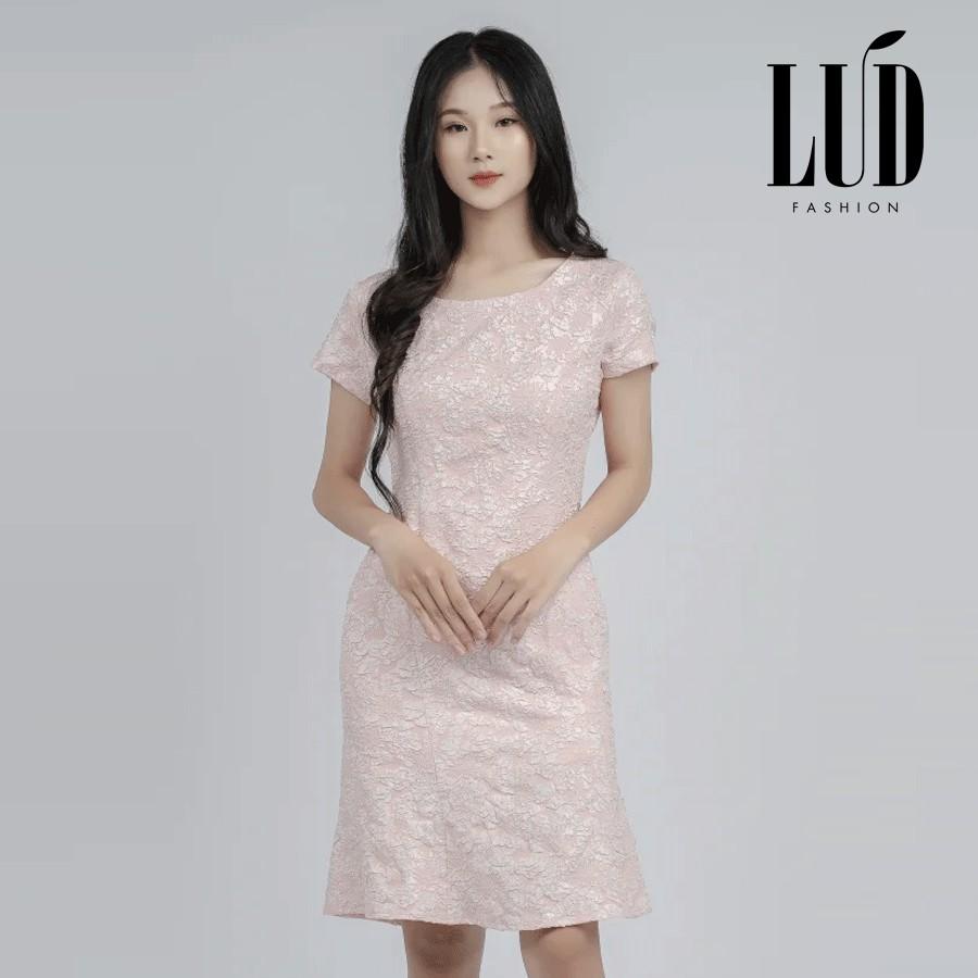 Đầm nữ đuôi cá họa tiết hoa LUD Fashion