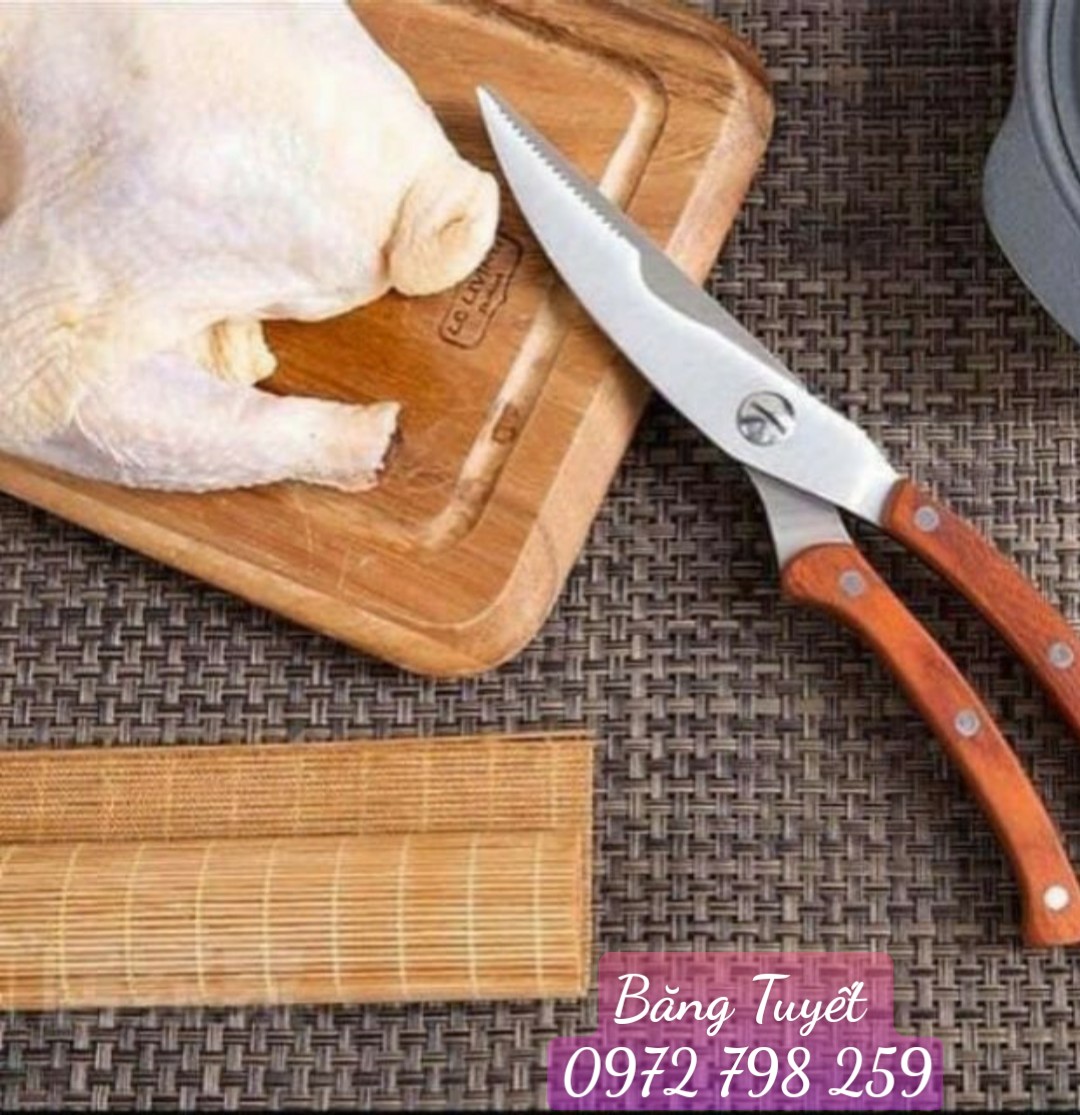 KÉO CẮT GÀ BẰNG THÉP CAO CẤP CÁN GỖ NHẬT BẢN CAO CẤP K16 –K18