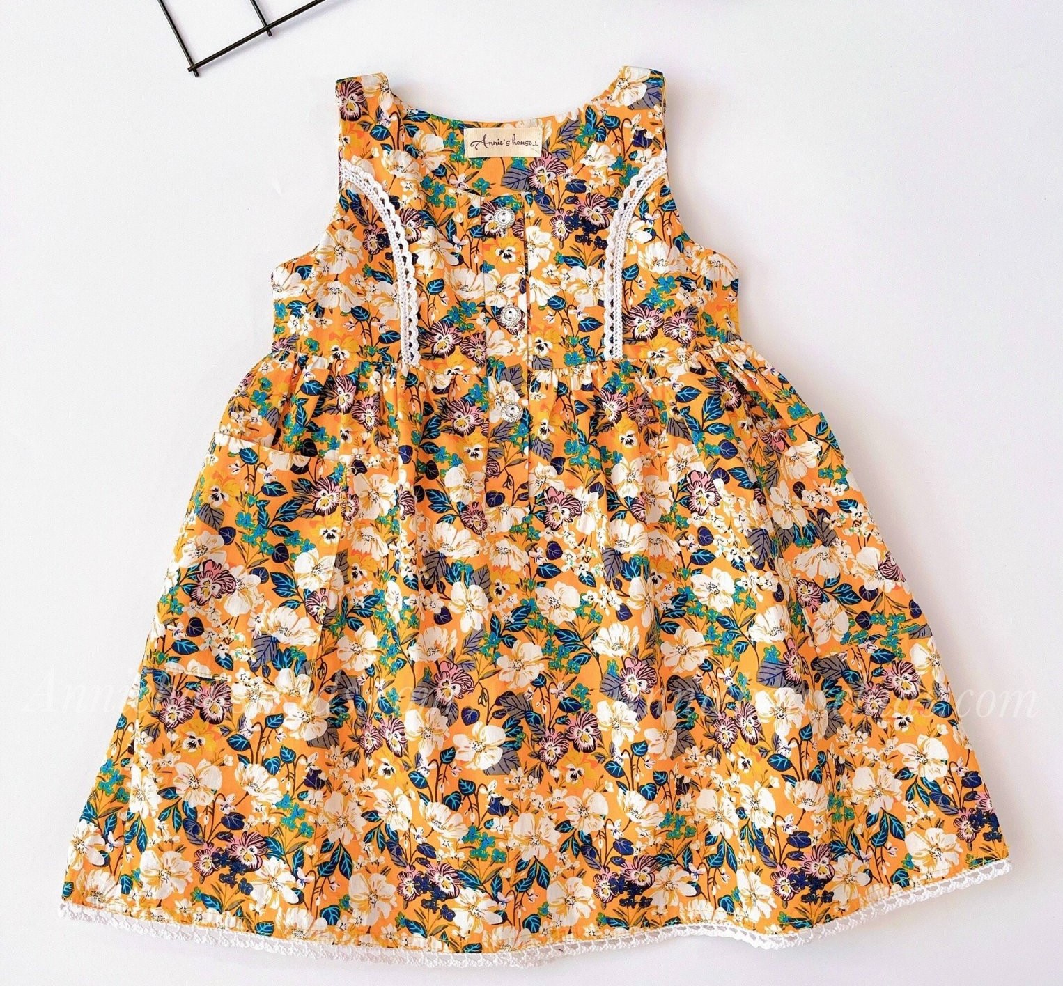 Váy bé gái mùa hè hãng Annie House họa tiết hoa xinh chất cotton cực đẹp DA218