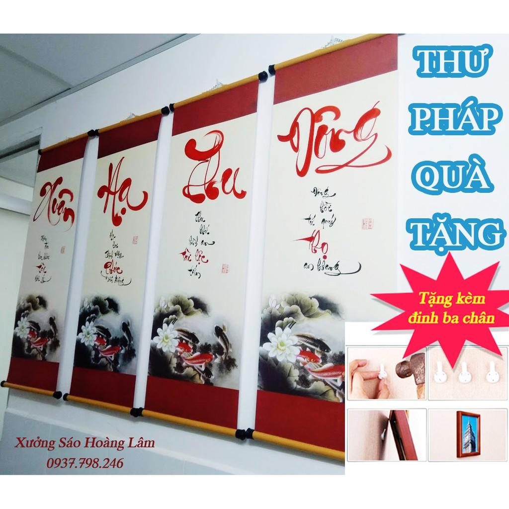 Quà tặng thư pháp Tứ Quý