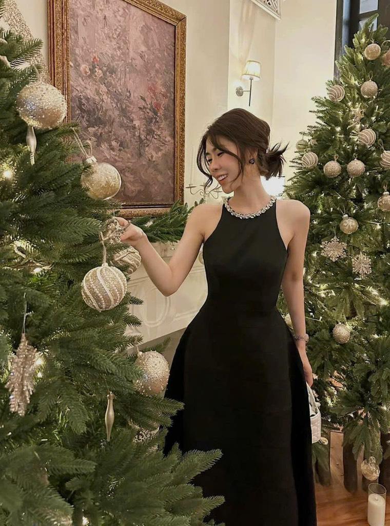 Đầm xoè cổ yếm đính đá