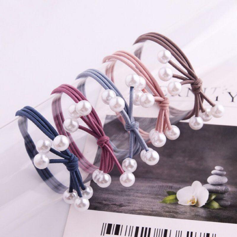Buộc tóc chun 3 sợi đính hạt