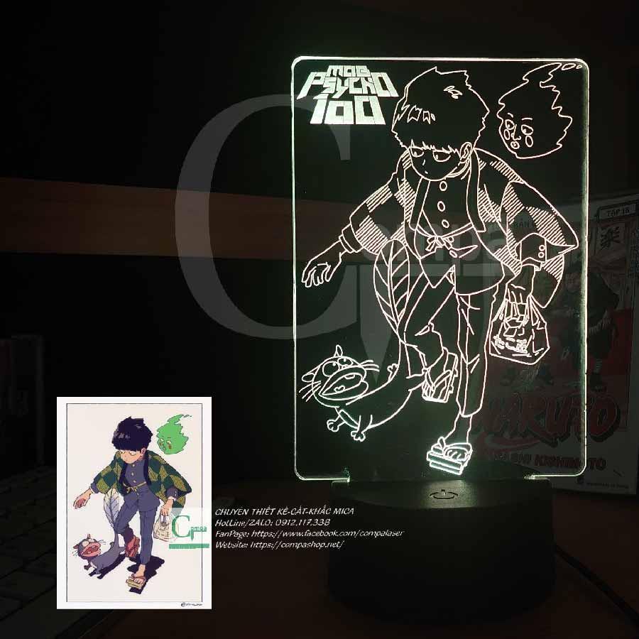 Đèn Ngủ LED 3D ANIME Mob Psycho 100 Shigeo Kageyama AMPO0101 16 MÀU TÙY CHỈNH COMPASHOP