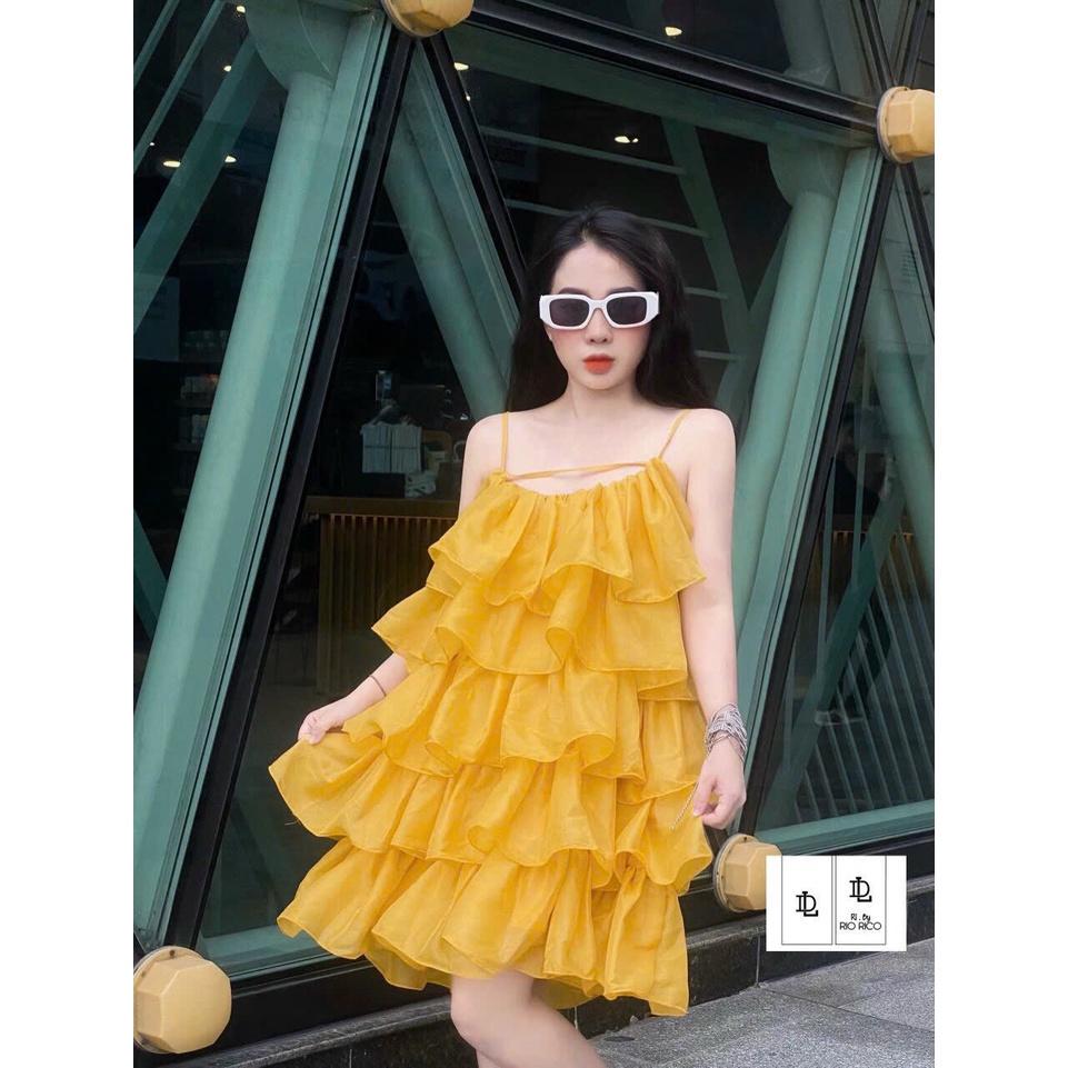VÁY ĐI CHƠI, VÁY TƠ 2S TẦNG DÁNG DÀI XÒE CỰC XINH XỈU