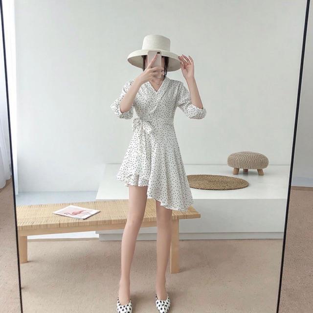 Đầm Suông Ngắn Bi Nhiều Màu