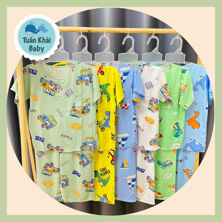 COMBO 5 Bộ Quần áo Tole lanh Bé Trai | Mẫu Tay Ngắn Quần Dài cài 2 nút trước |Size 2-12 cho bé 7-35kg| Chất vải tole lanh 2 da loại 1 mềm mịn mát cho bé trai| Hàng Việt Nam | Đồ bộ bé trai |quần áo trẻ em| Đồ tôn trẻ em - 7 (18-21kg), cao &lt;105cm