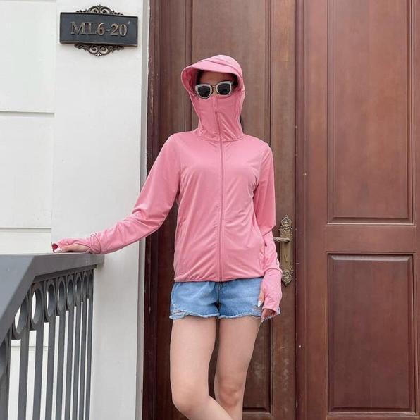 Áo khoác chống nắng FM Style 2 lớp mũ to chất thun siêu mát mỏng nhẹ thời trang mùa hè 23020096