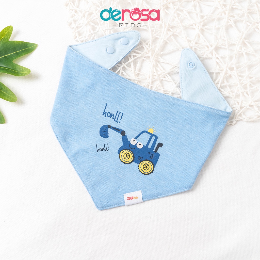 Khăn Yếm Tam Giác Cho Bé DEROSA KIDS Chất Liệu Cotton Thiết Kế Hai Lớp AWBB018K - HÀNG CHÍNH HÃNG