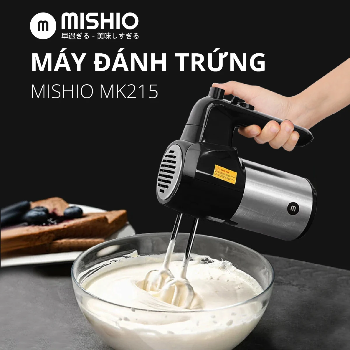 Máy Đánh Trứng nhồi bột Mishio MK215