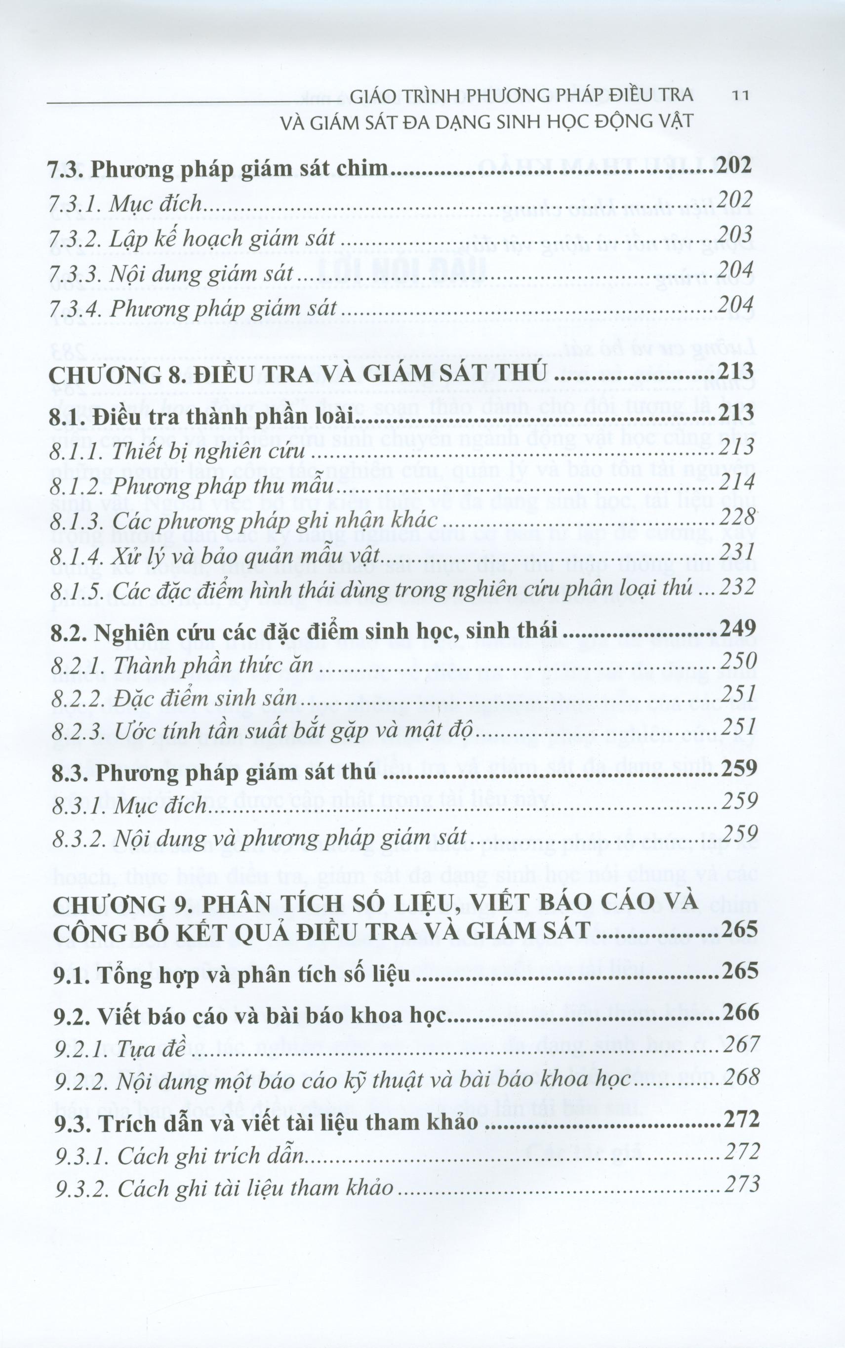 Giáo Trình Phương Pháp Điều Tra Và Giám Sát Đa Dạng Sinh Học Động Vật