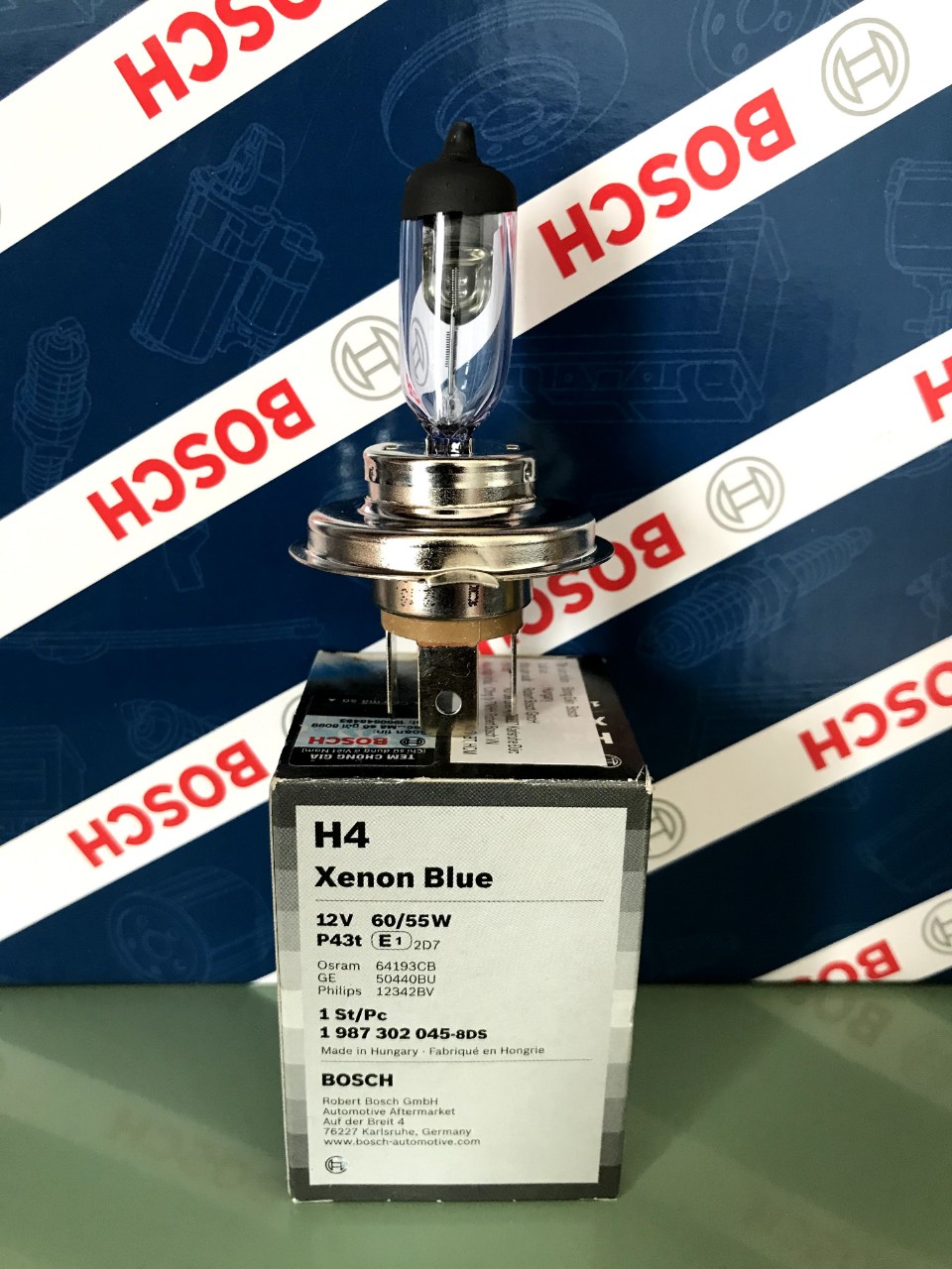 Bóng Đèn Xenon Bosch H4 12V 60/55W Xenon Blue