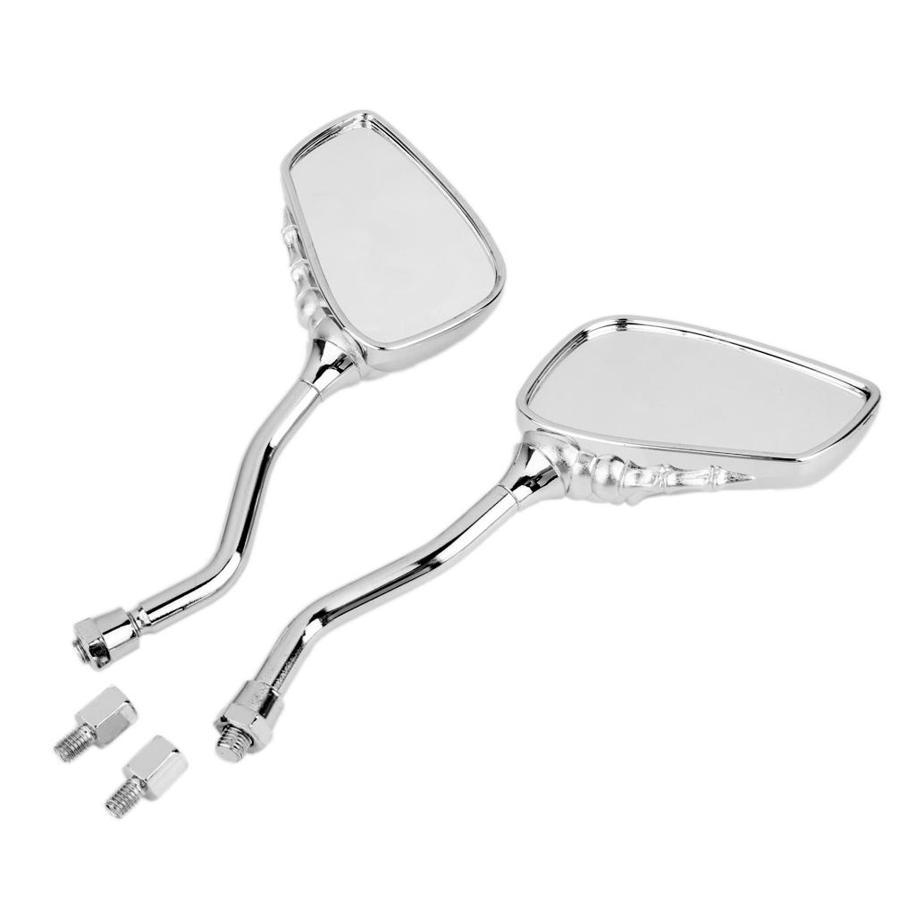 Motorcycle Skull hand Rear View Side Mirrors for   Suzuki 8/10mm