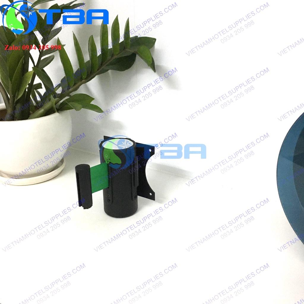 Trụ chắn 3m màu đen gắn tường dây căng màu xanh lá nhập khẩu cao cấp