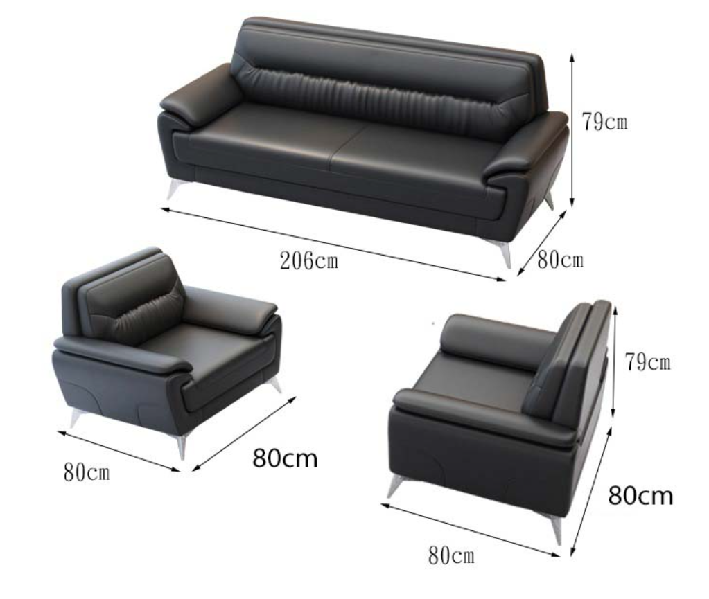 Bộ sofa văn phòng cao cấp Juno Sofa kèm ghế đơn HVPCT-02